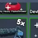 Shiny Heavy Flamethrower icon from the in-game index