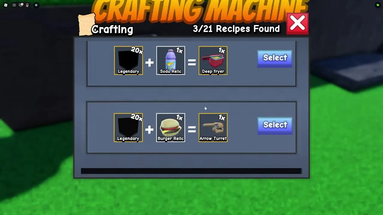 Deep fryer and Arrow Turret recipes on the crafting machine
