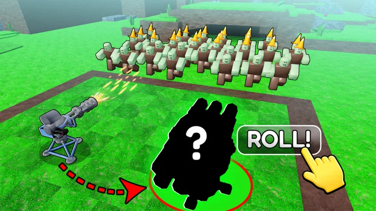 Build a Base RNG base defending a wave of enemies